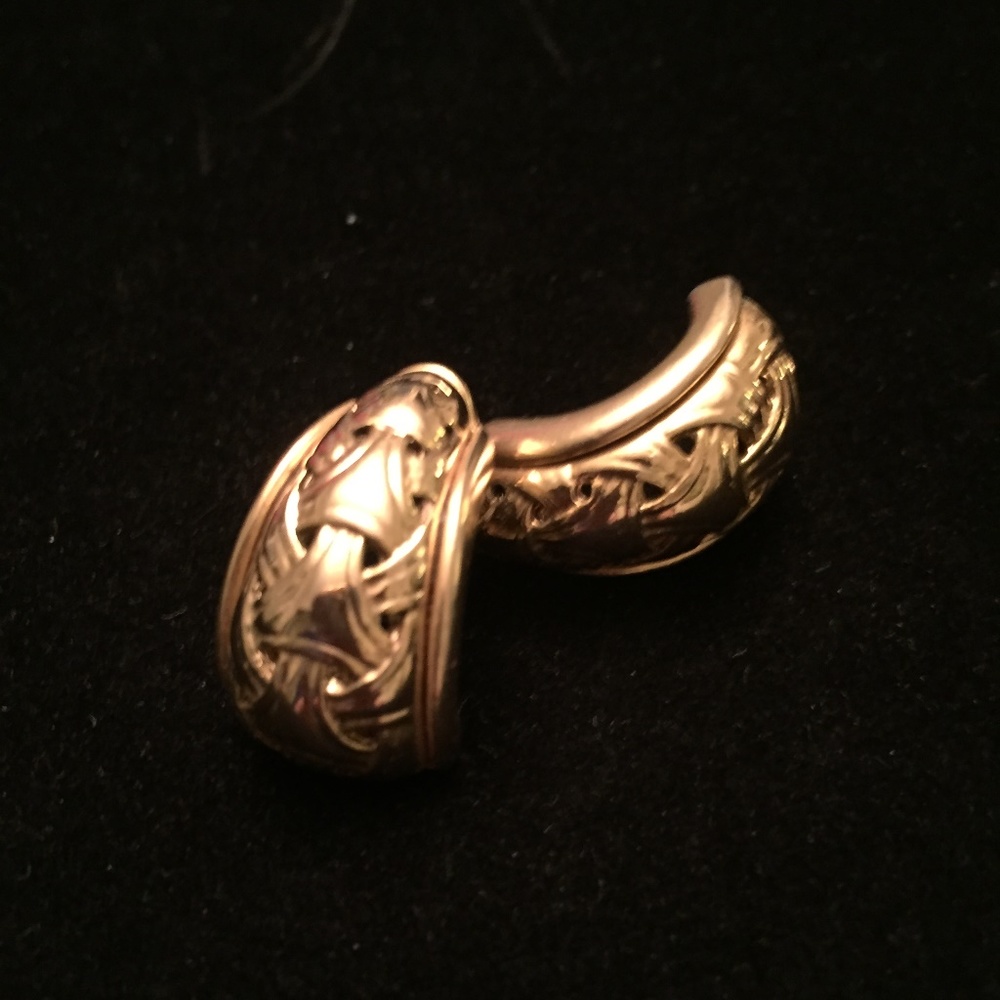 Vintage Gold Tone Piercied Earrings